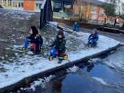 Vinter på legepladsen